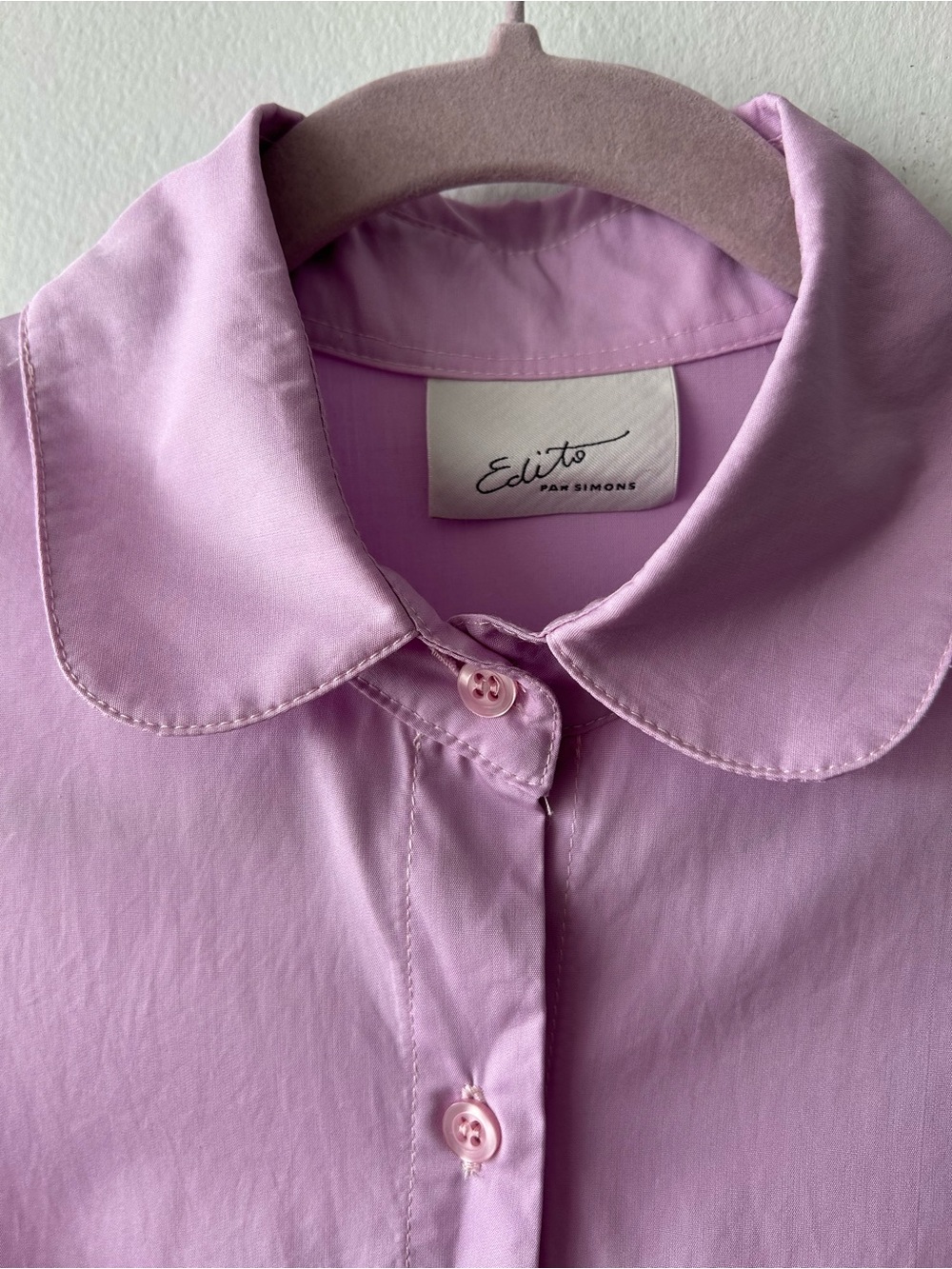 Edito By Simons BELTED TIERED Maxi SHIRTDRESS in Lavender - Picture 7 of 12